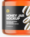 Clear Glass Honey Jar Mockup