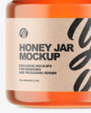 Clear Glass Honey Jar Mockup