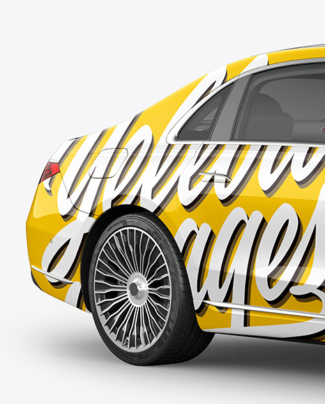 Luxury Car Mockup - Half Side View