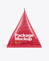 Glossy Triangular Package Mockup