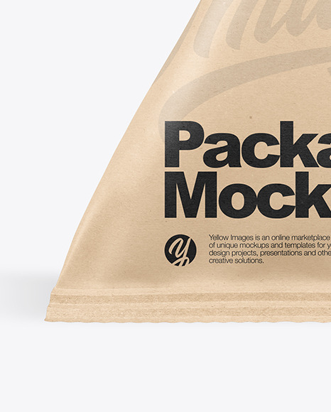 Kraft Triangular Package Mockup