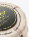 Cheese Wheel Wrapped In Kraft Paper Mockup