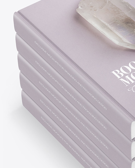 Hardcover Books w/ Matte Cover Mockup