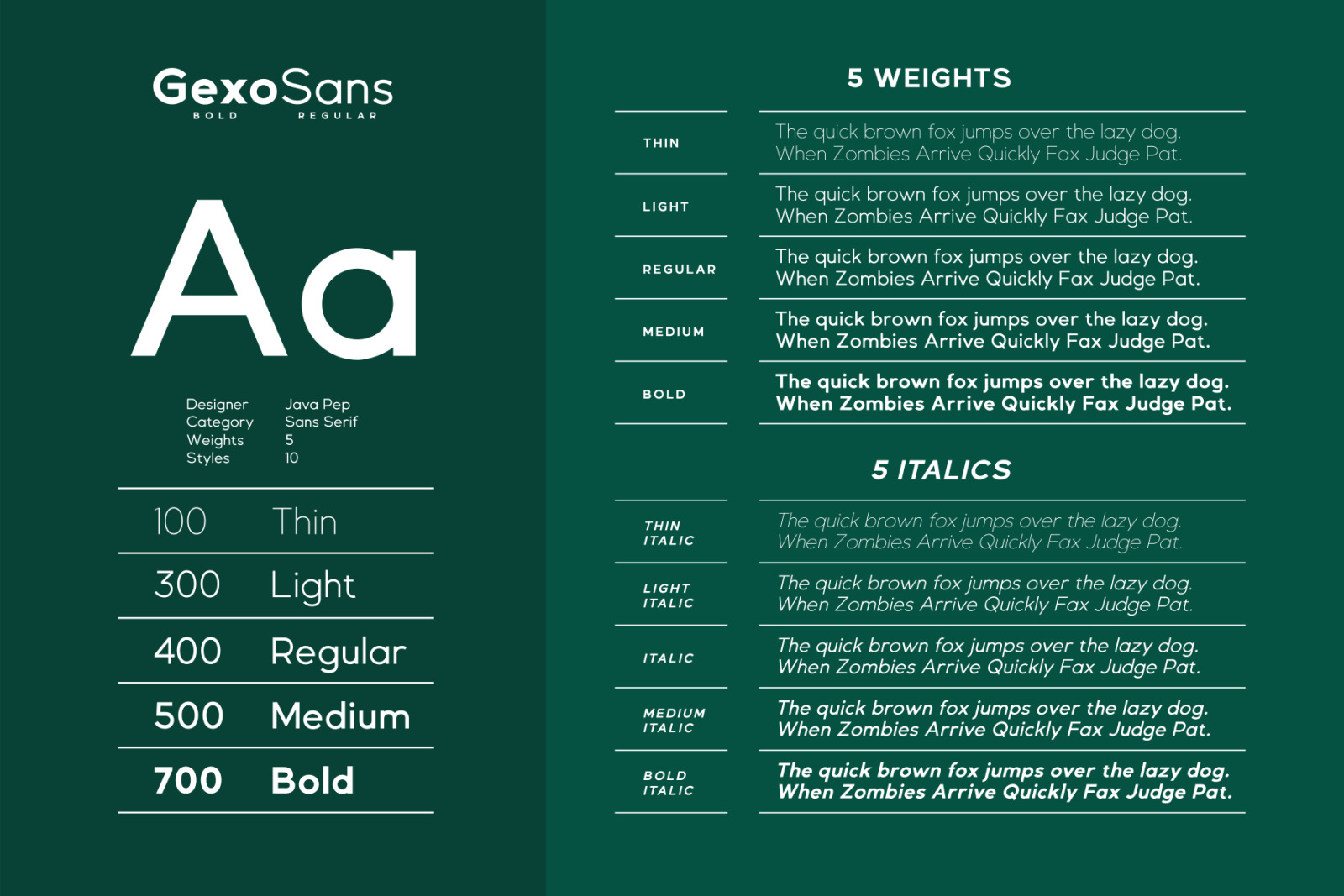 Gexo Sans - Elegant Sans Gexo Sans - Elegant Sans