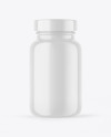 Glossy Plastic Pill Jar Mockup