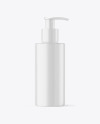 Matte Cosmetic Bottle with Pump Mockup Matte Cosmetic Bottle with Pump Mockup