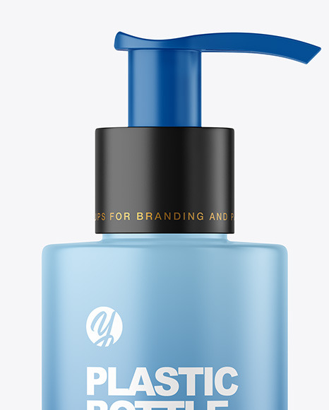 Matte Cosmetic Bottle with Pump Mockup Matte Cosmetic Bottle with Pump Mockup