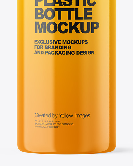 Glossy Cosmetic Bottle with Pump Mockup
