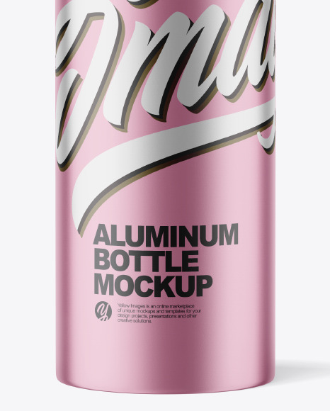 Almunium Bottle with screw cap Mockup