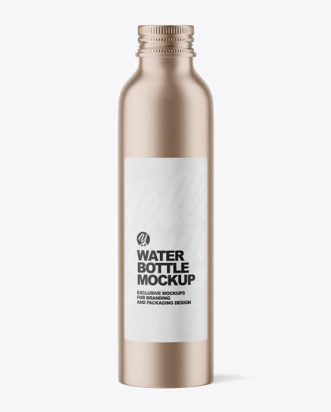 Almunium Bottle with screw cap Mockup