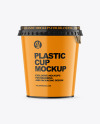 Glossy Plastic Cup Mockup