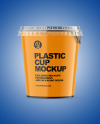 Glossy Plastic Cup Mockup