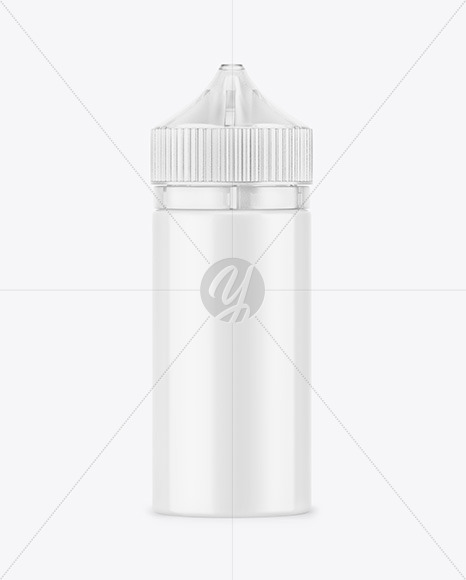 Glossy E-Liquid Bottle w/ Frosted Cap Mockup