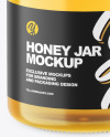 Clear Glass Honey Jar Mockup