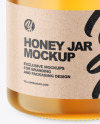 Clear Glass Honey Jar Mockup