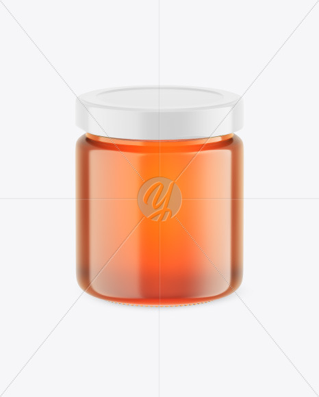 Clear Glass Honey Jar Mockup