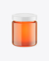 Clear Glass Honey Jar Mockup