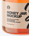 Clear Glass Honey Jar Mockup