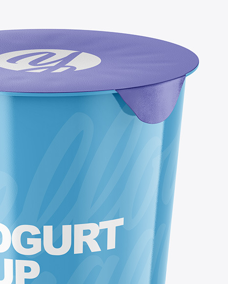 Glossy Yogurt Cup Mockup