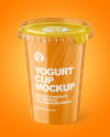 Glossy Yogurt Cup Mockup