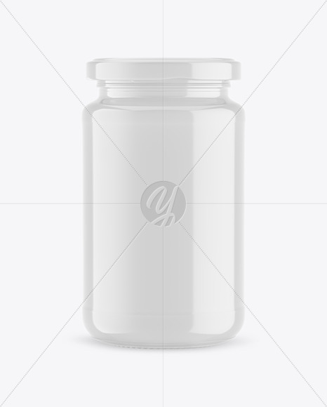 Glossy Glass Jar Mockup