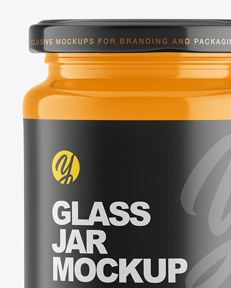 Glossy Glass Jar Mockup