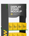 Plastic Display Stand w/ Boxes Mockup