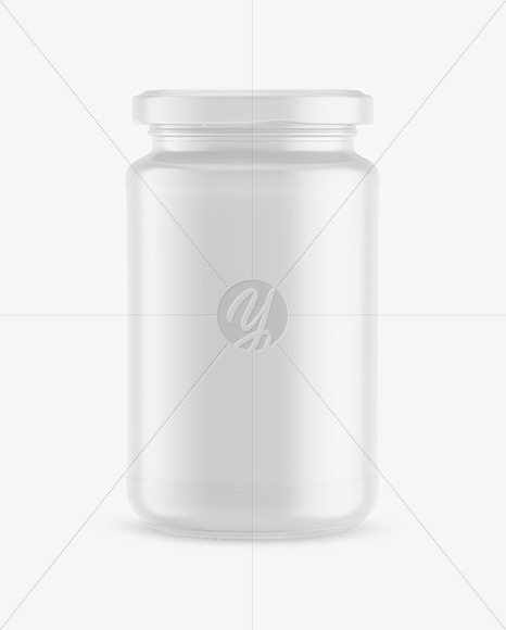 Matte Glass Jar Mockup