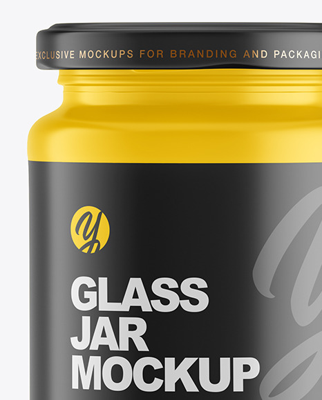 Matte Glass Jar Mockup