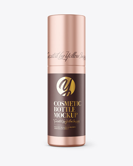 Metallic Cosmetic Bottle Mockup