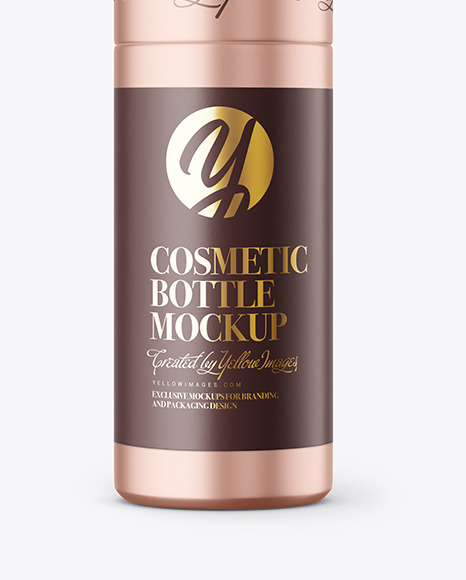 Metallic Cosmetic Bottle Mockup