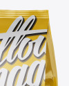 Glossy Snack Bag Mockup - Half Side View