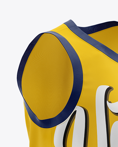 Basketball Jersey Mockup - Half Side View