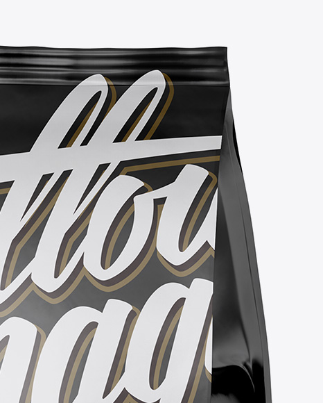 Matte Snack Bag Mockup - Half Side View