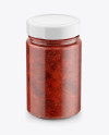 Glass Jar with Strawberry Jam Mockup - Front View (High Angle Shot)