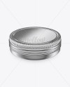 Metal Round Tin Box Mockup (High-Angle Shot)