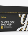 Paper Shoes Box Mockup - Half Side View