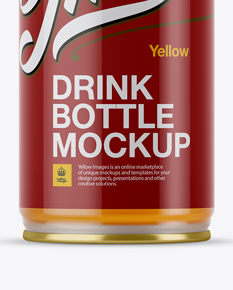 Orange Soft Drink Bottle Mockup