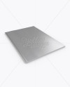 Metallic Catalogue Mockup - Half Side View (High-Angle Shot)