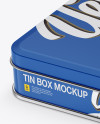 Matte Tin Box Mockup - Half Side View