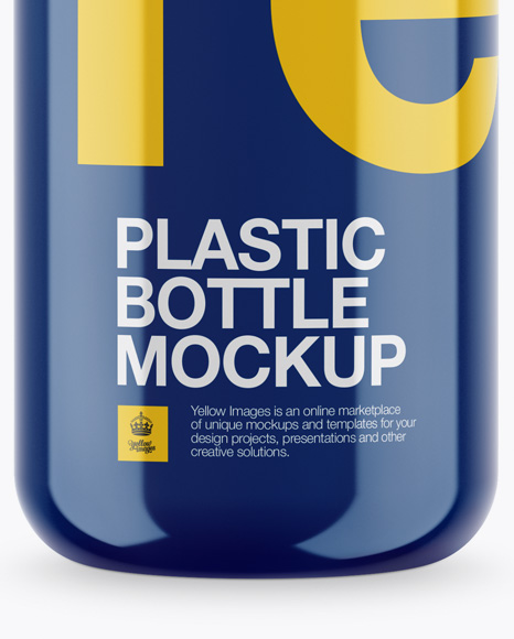 Glossy Plastic Bottle Mockup