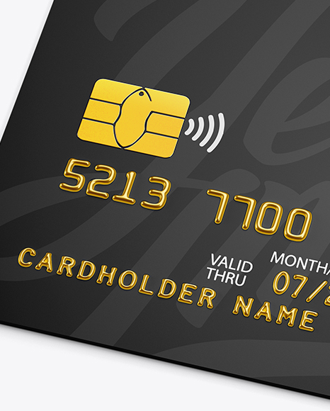 Credit Card Mockup (High-Angle Shot)