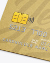 Metal Credit Card Mockup (High-Angle Shot)