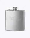 Metal Flask Mockup - Front View