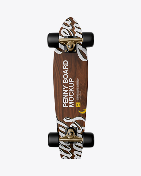 Penny Board Mockup - Back View