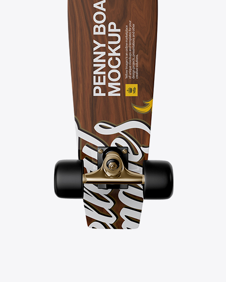 Penny Board Mockup - Back View