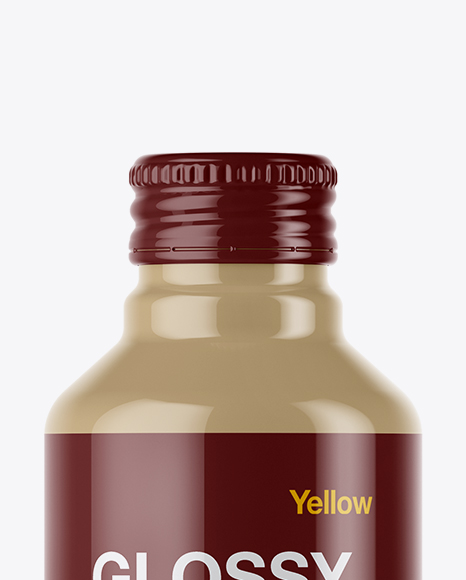 Glossy Drink Bottle Mockup