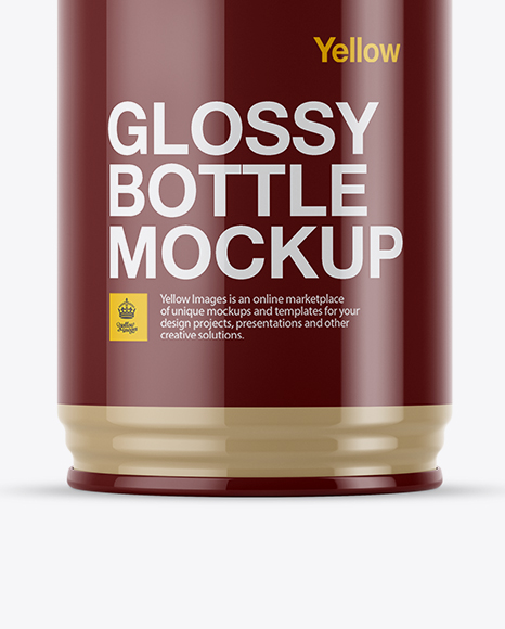 Glossy Drink Bottle Mockup