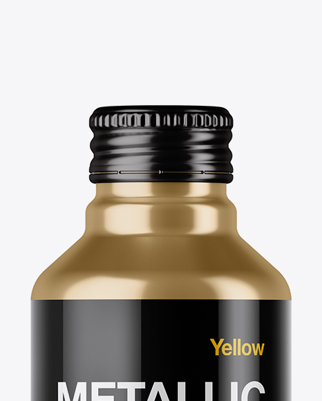 Metallic Drink Bottle Mockup