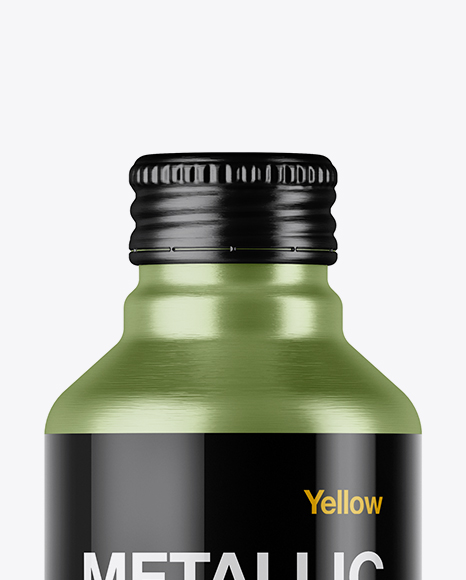 Textured Metal Drink Bottle Mockup